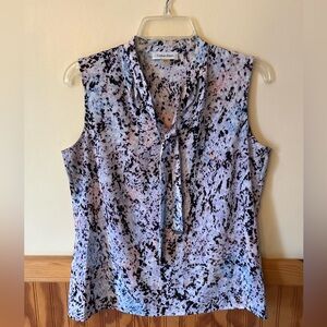 Calvin Klein Women's Sleeveless Top - Blue and Black